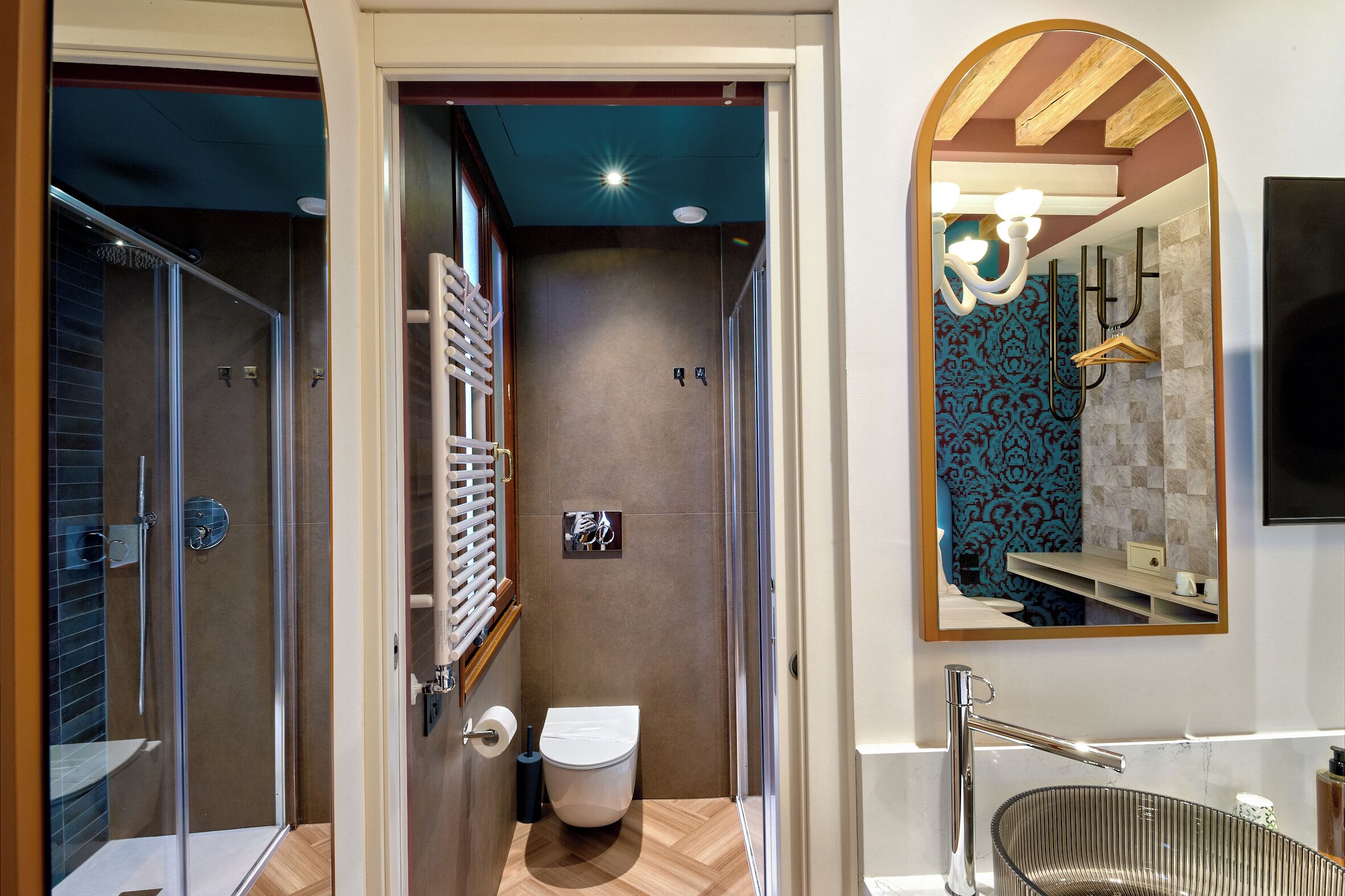 standard double room | bathroom | hair dryer, slippers, bidet, towels