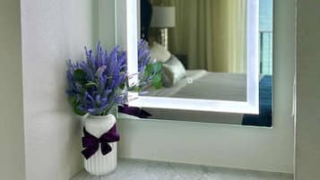 Grand Suite, 1 King Bed with Sofa bed, Ocean View, Beachfront | In-room safe, desk, blackout drapes, iron/ironing board