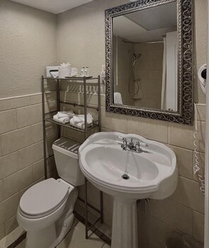 Economy Room, 2 Double Beds | Bathroom | Free toiletries, hair dryer, towels at The Sea Lord Hotel & Suites (Adults Only)