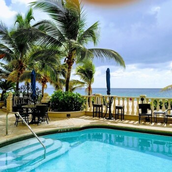 Outdoor pool, open 8:00 AM to 7:00 PM, sun loungers at The Sea Lord Hotel & Suites (Adults Only)