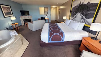 Suite, 1 King Bed, Non Smoking, Jetted Tub | Desk, iron/ironing board, free cots/infant beds, free WiFi