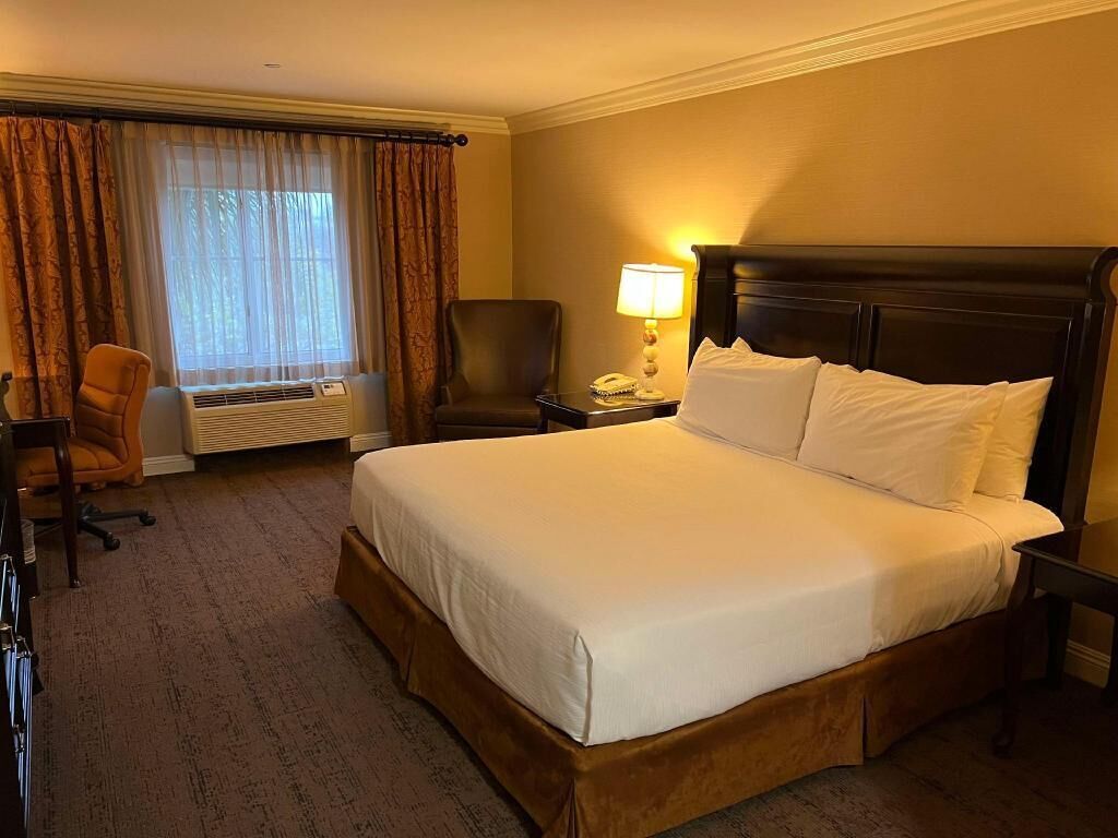 Premium bedding, down comforters, pillowtop beds, desk