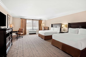 Premium bedding, down comforters, pillowtop beds, desk