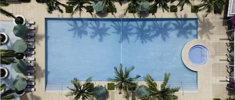 Outdoor pool, pool cabanas (surcharge), pool umbrellas