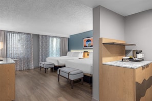 Premium bedding, down duvets, pillow-top beds, desk