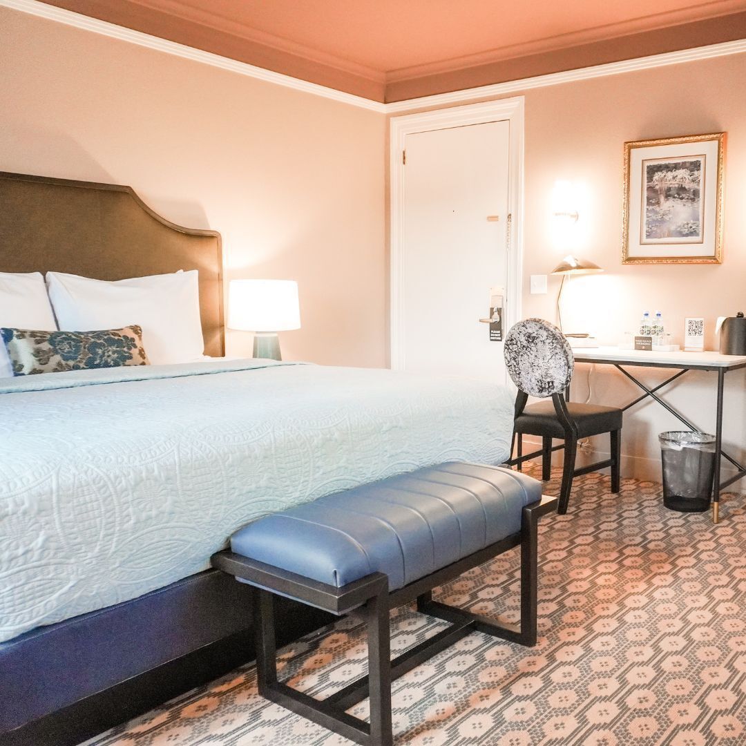 individually decorated, individually furnished, desk, blackout curtains