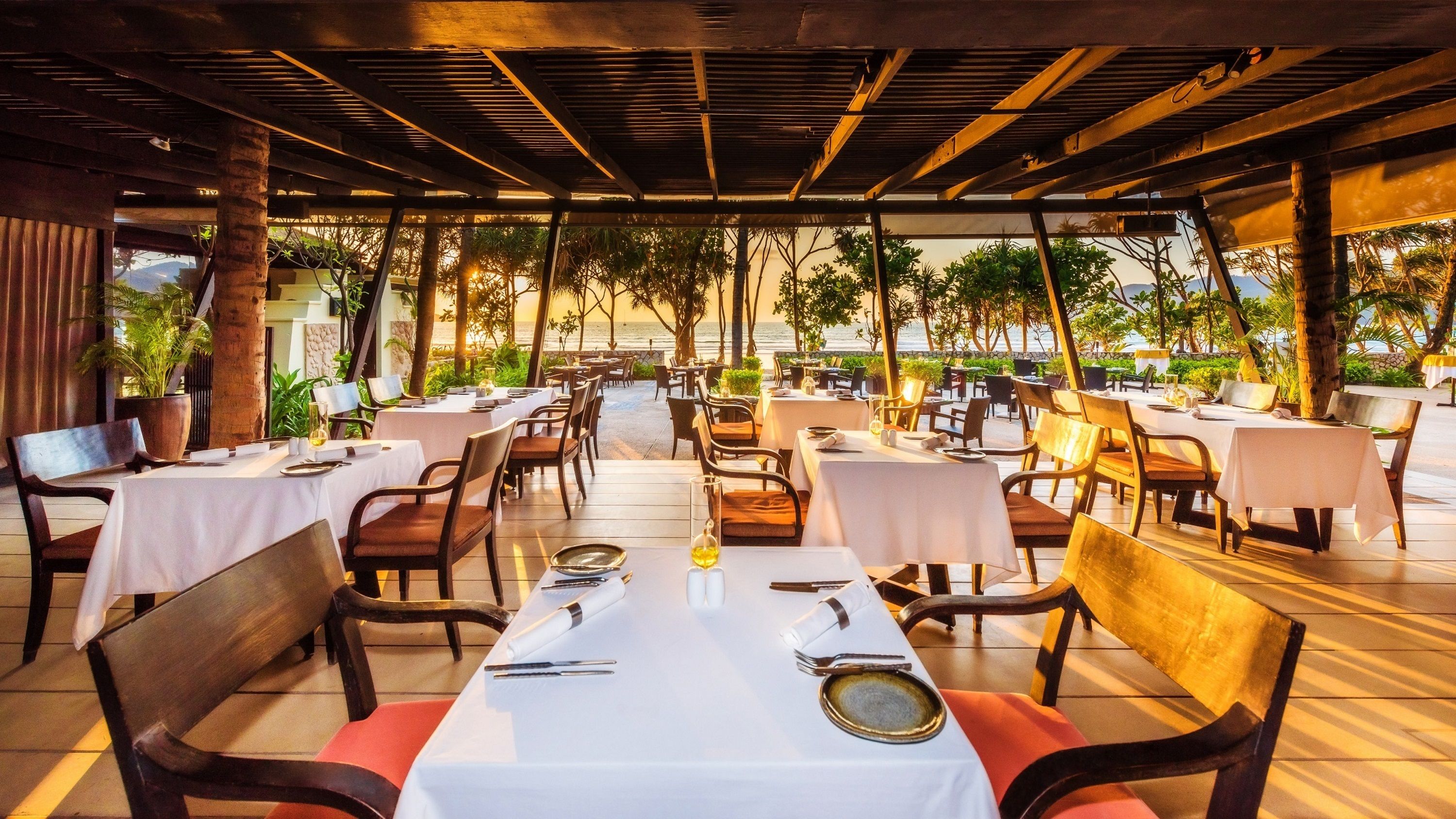 lunch, dinner served; international cuisine, beach views