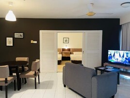 Family Condo | Living area | TV