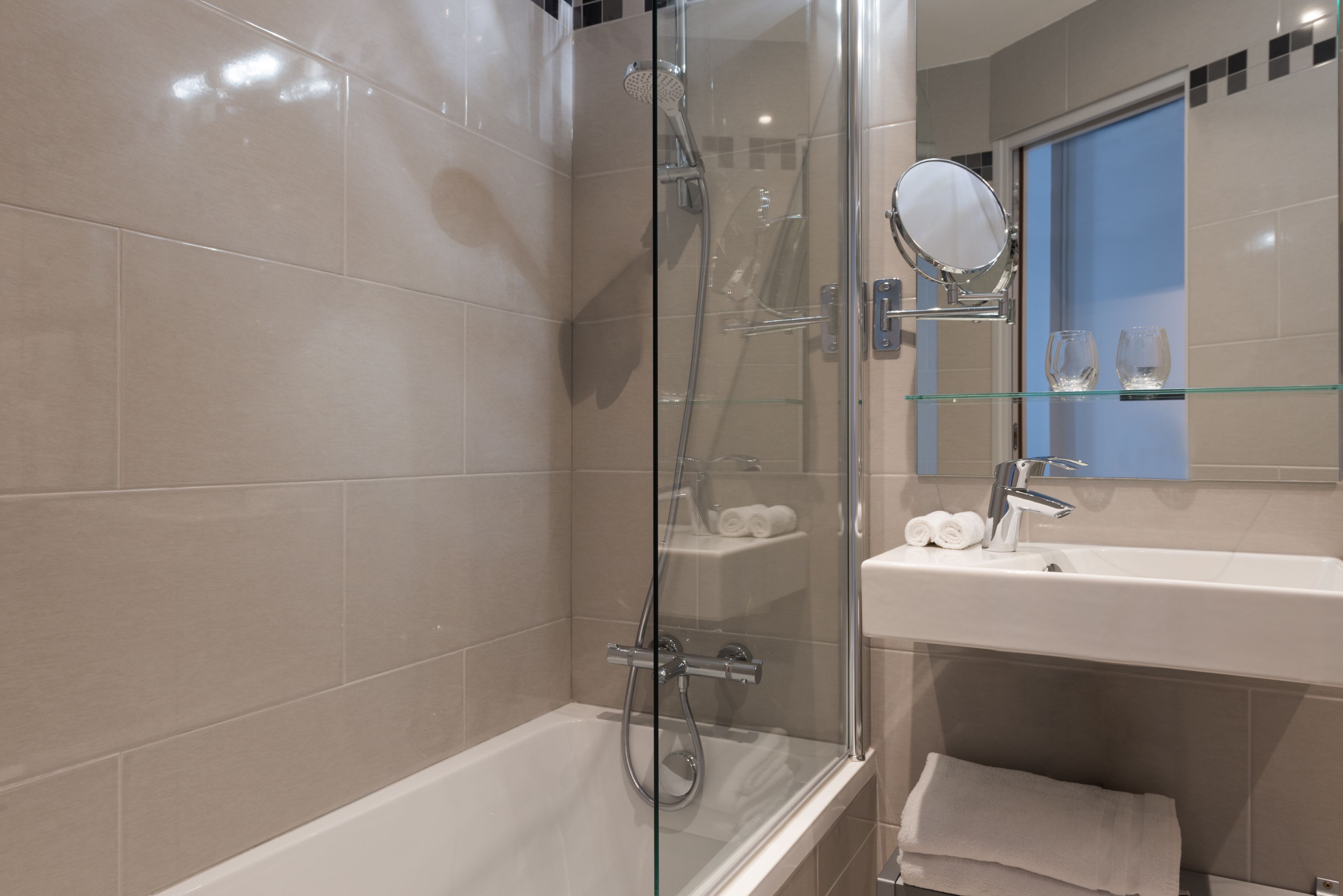double or twin room | bathroom | free toiletries, hair dryer, towels