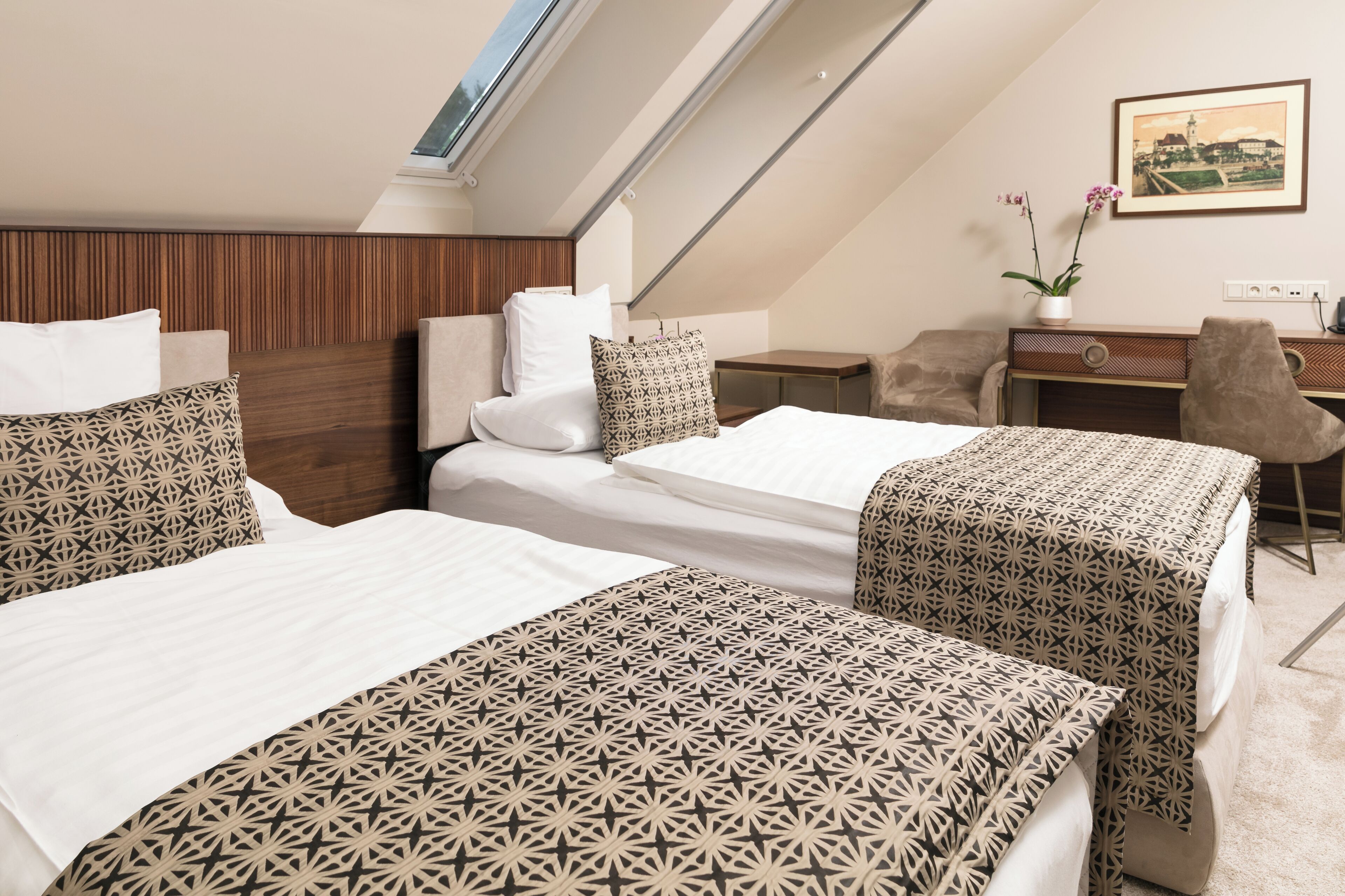 Deluxe Twin Room | Minibar, in-room safe, desk, free WiFi