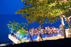 Outdoor banquet area