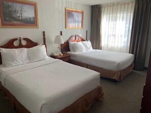 Two Double Bed Suite | Desk, blackout drapes, iron/ironing board, free cribs/infant beds - Host Inn All Suites (Wilkes-Barre)