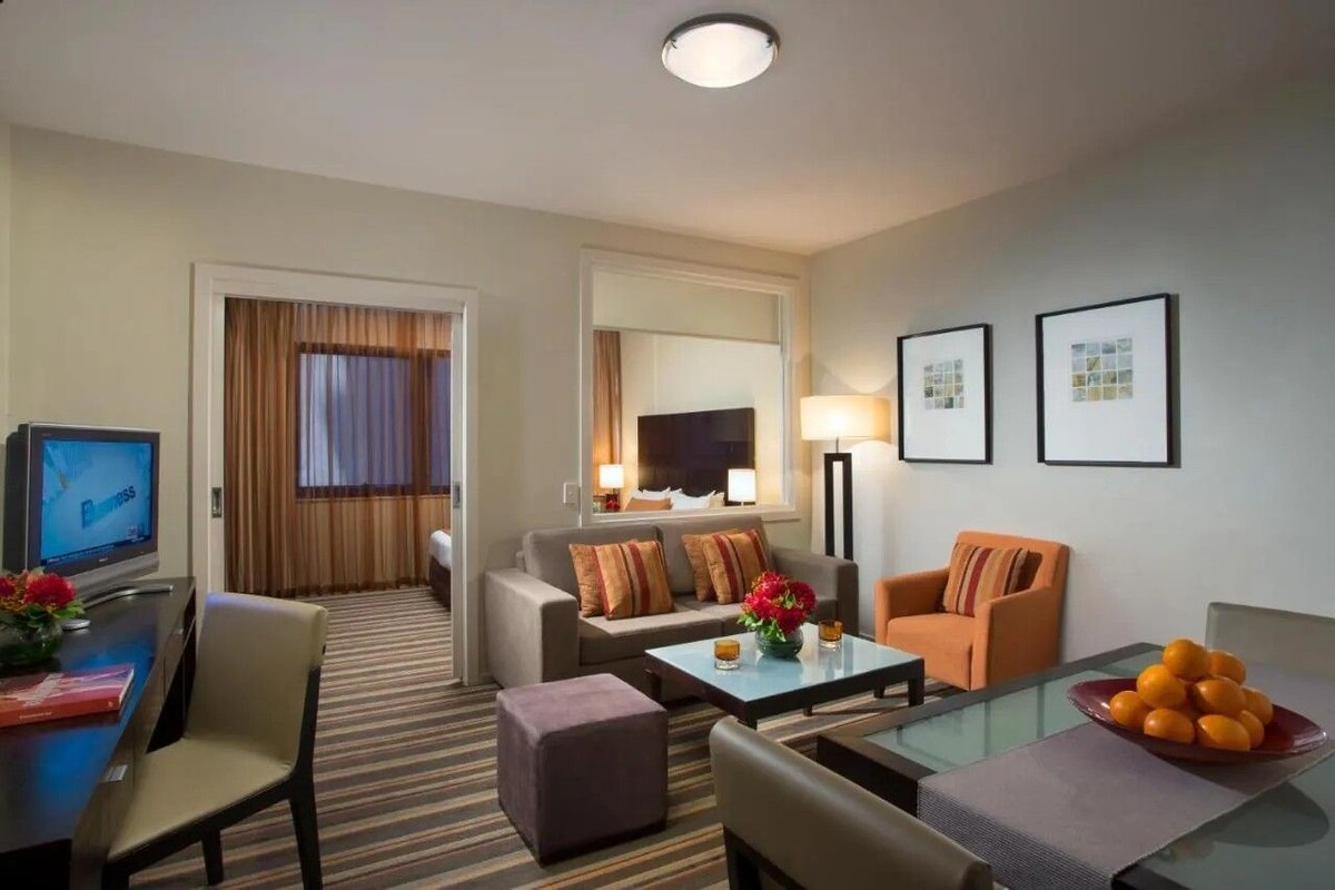 Living area | 25-inch LCD TV with digital channels, TV