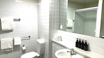 Free toiletries, hair dryer, towels, soap