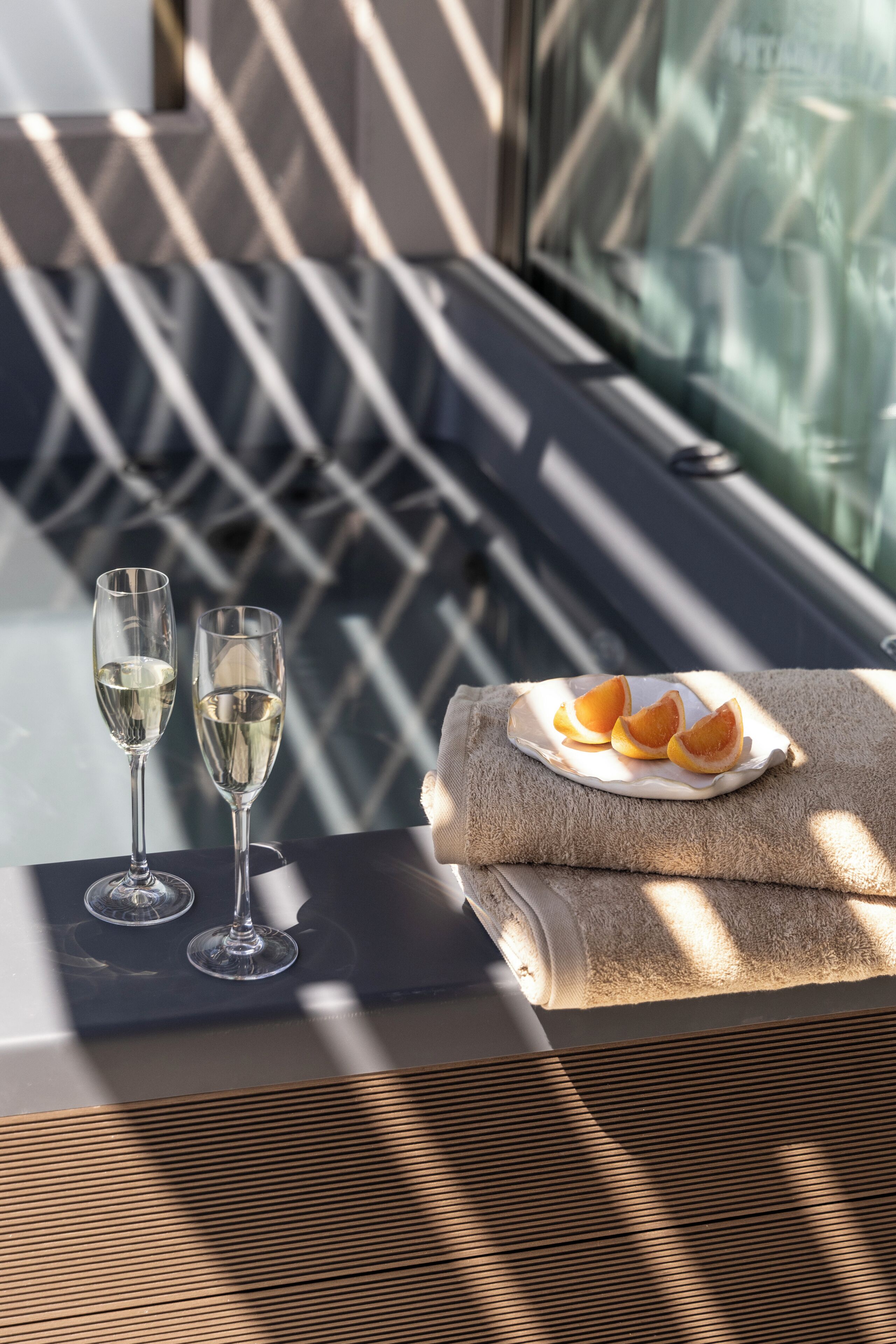 Deluxe-Zimmer, Whirlpool, Meerblick | Terrasse/Patio