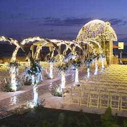 Outdoor wedding area