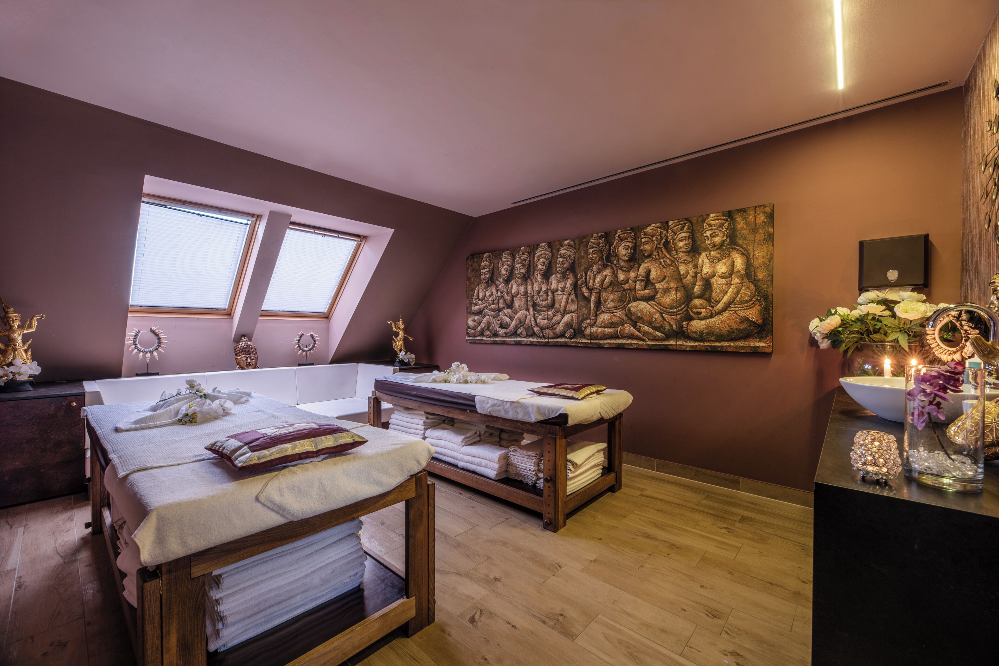 Un sauna, masajes tailandeses, 1 sala de tratamiento