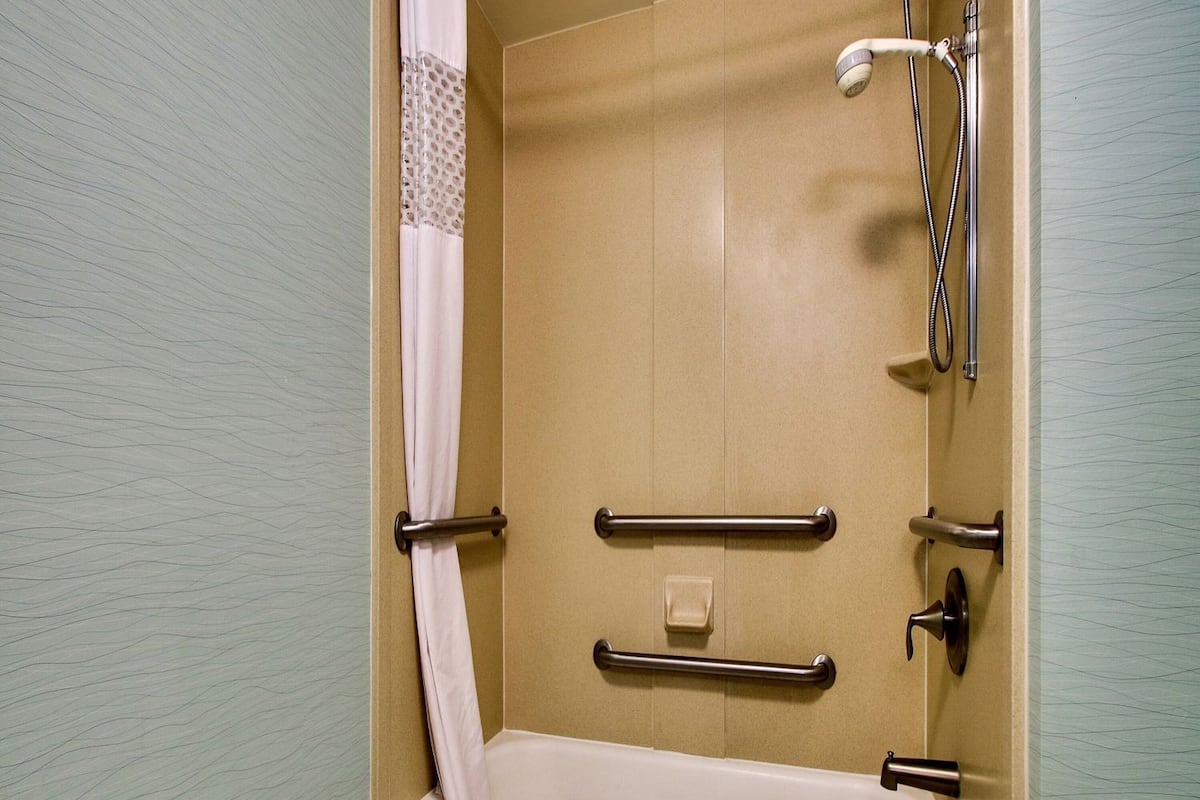 Bathroom | Hair dryer, towels