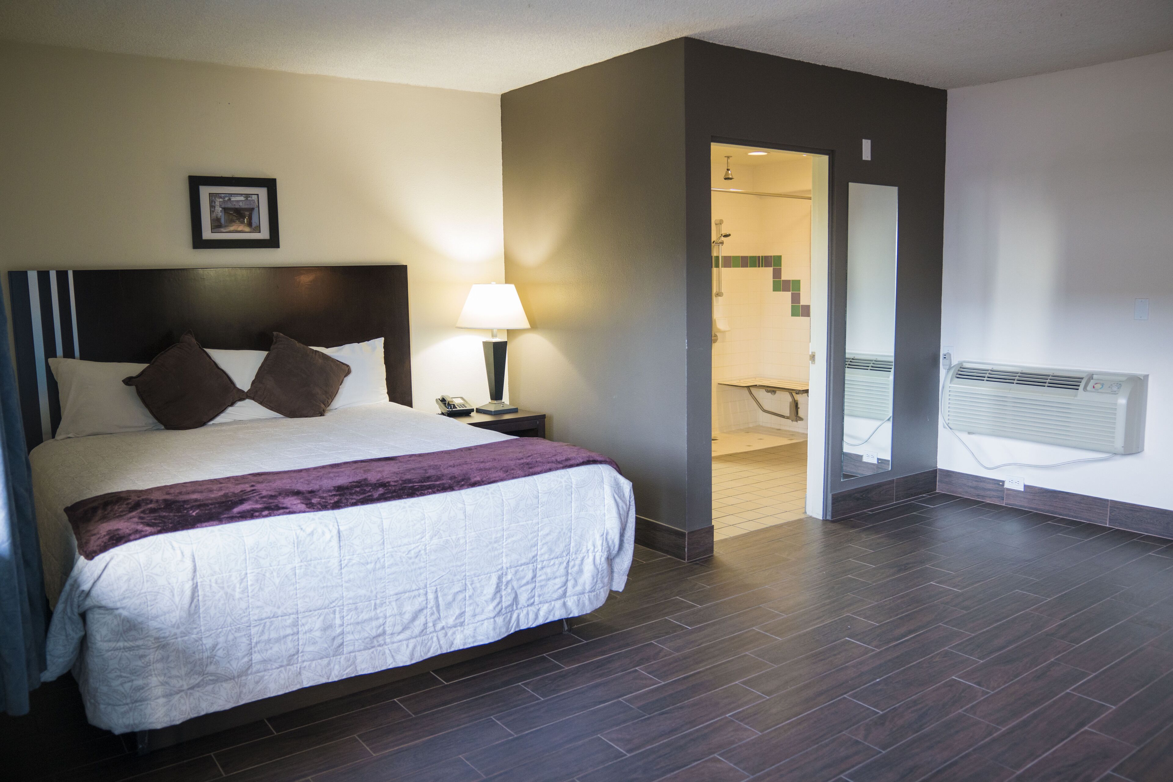 标准单人房, 1 张大床, 无障碍 | 客房内保险箱、办公桌、笔记本电脑工作区、遮光窗帘