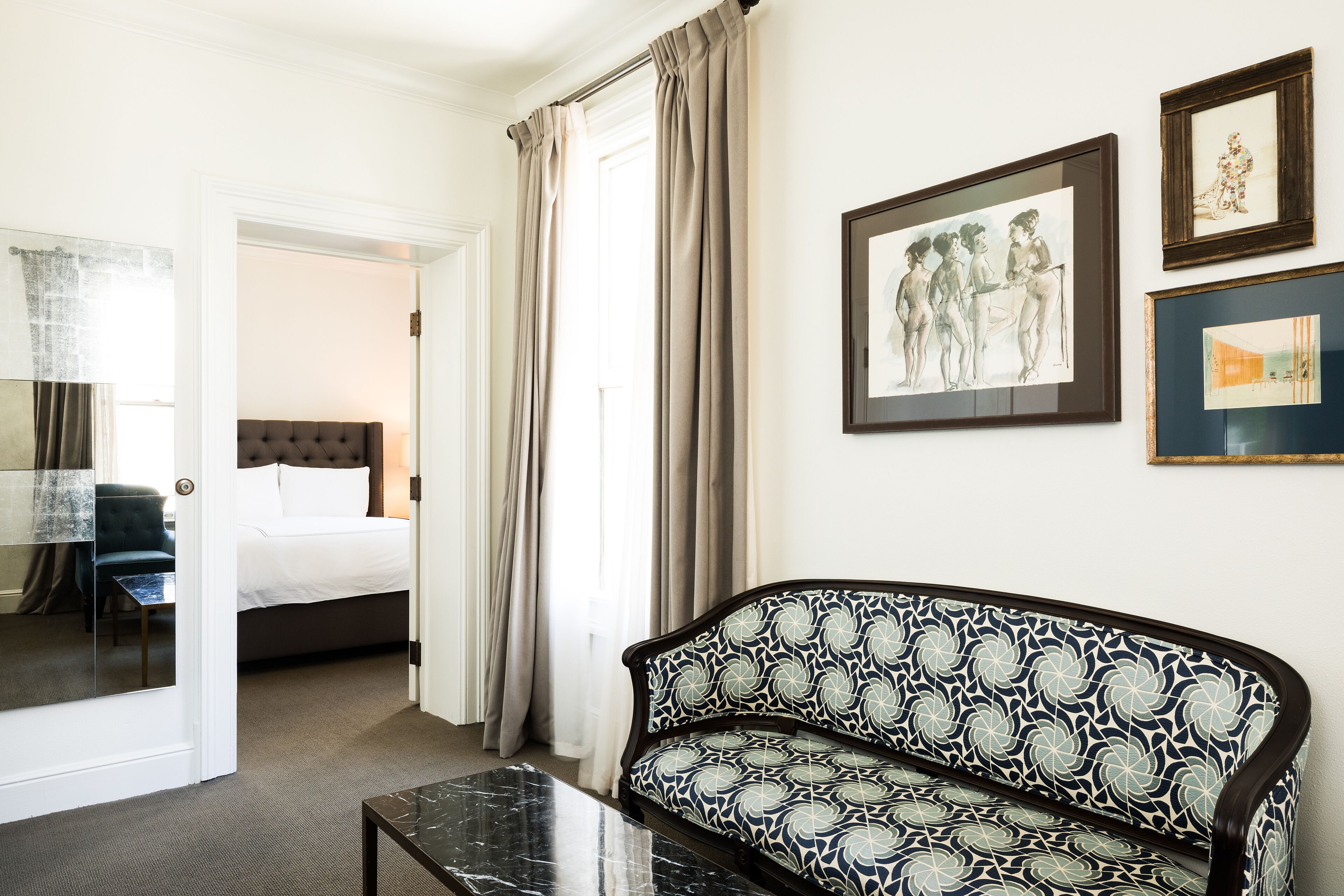 suite (ellas parlor suite) | living area | 42-inch led tv with digital channels, tv, dvd player