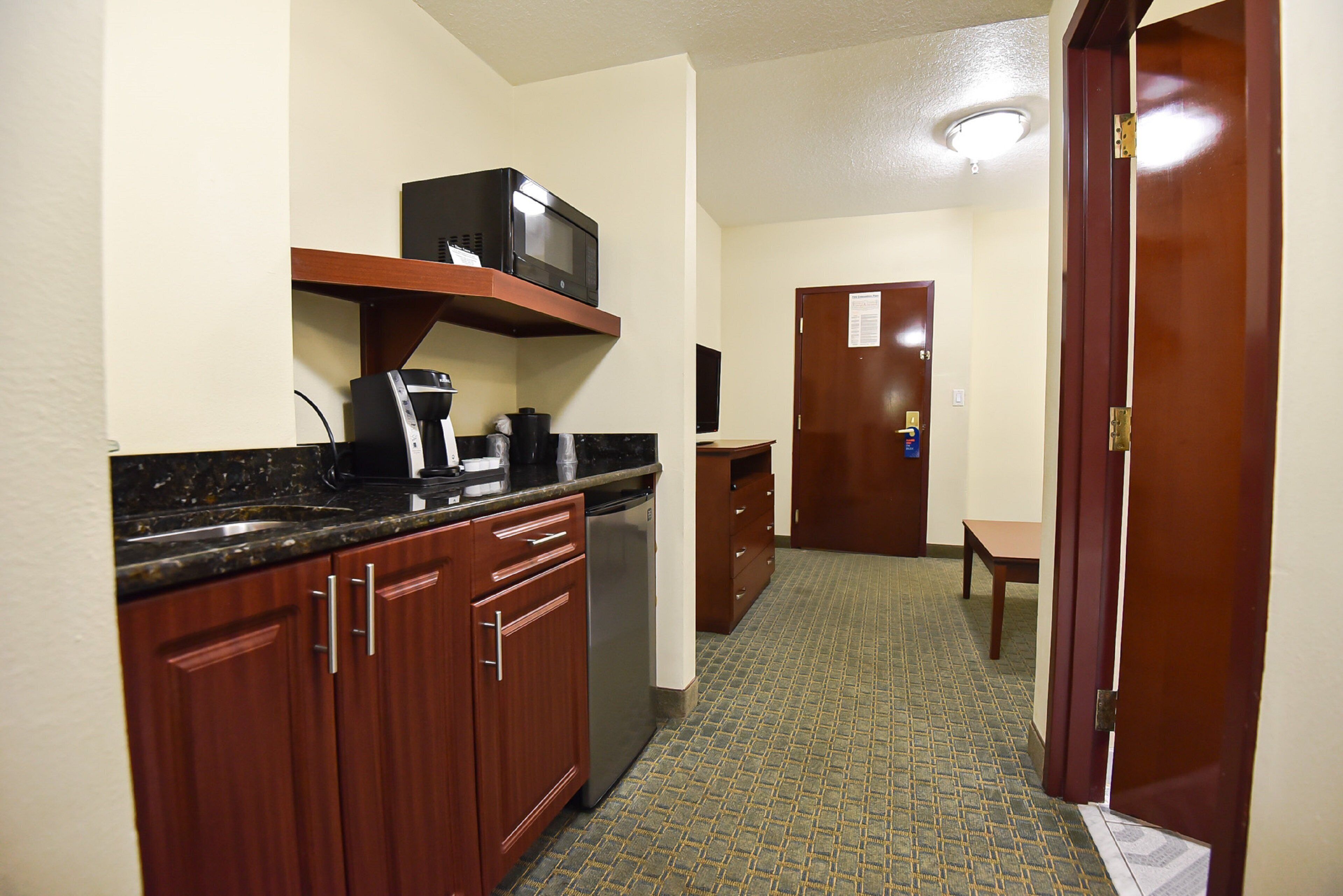 down duvets, desk, laptop workspace, blackout curtains