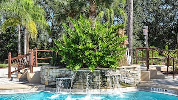 Outdoor pool, open 7:00 AM to 8:00 PM, pool umbrellas, pool loungers