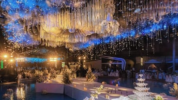 Outdoor wedding area