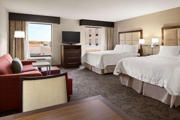 Two queen beds non smoking | In-room safe, desk, blackout curtains, iron/ironing board