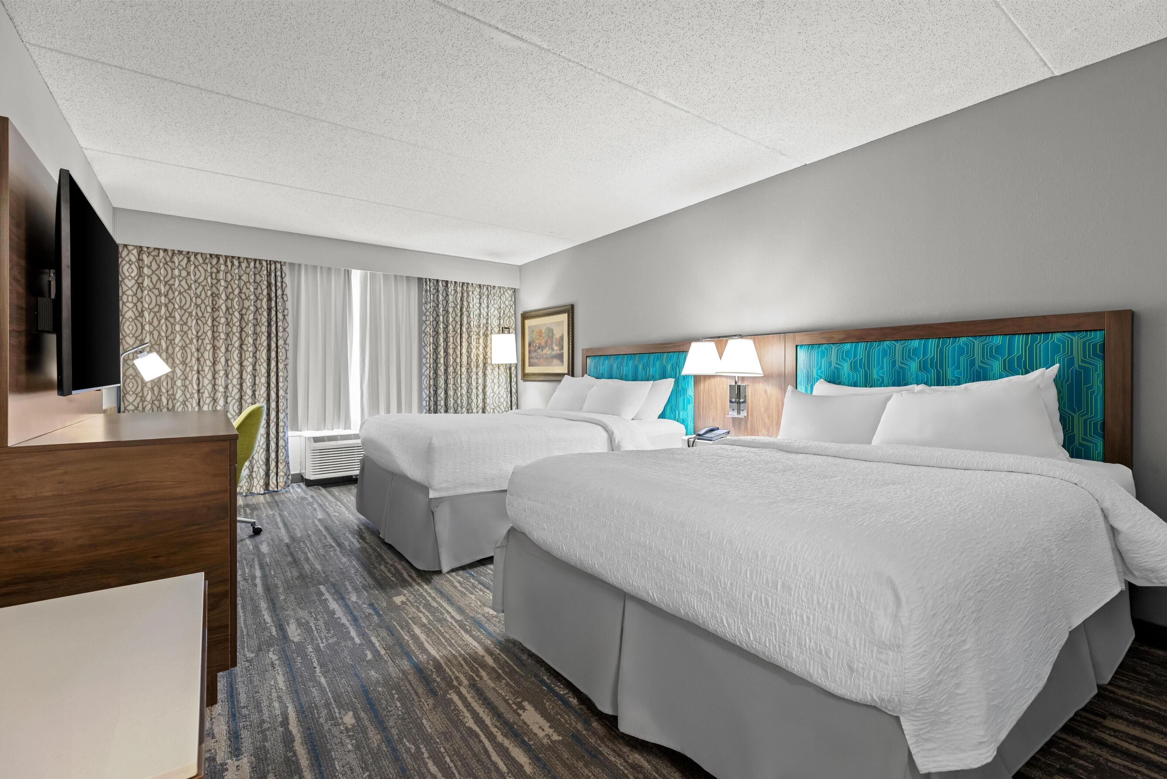 Two queen beds non smoking | In-room safe, blackout drapes, iron/ironing board