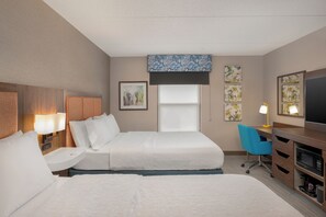Two queen beds non smoking | Desk, blackout drapes, iron/ironing board, free WiFi - Hampton Inn Bloomsburg (Bloomsburg)