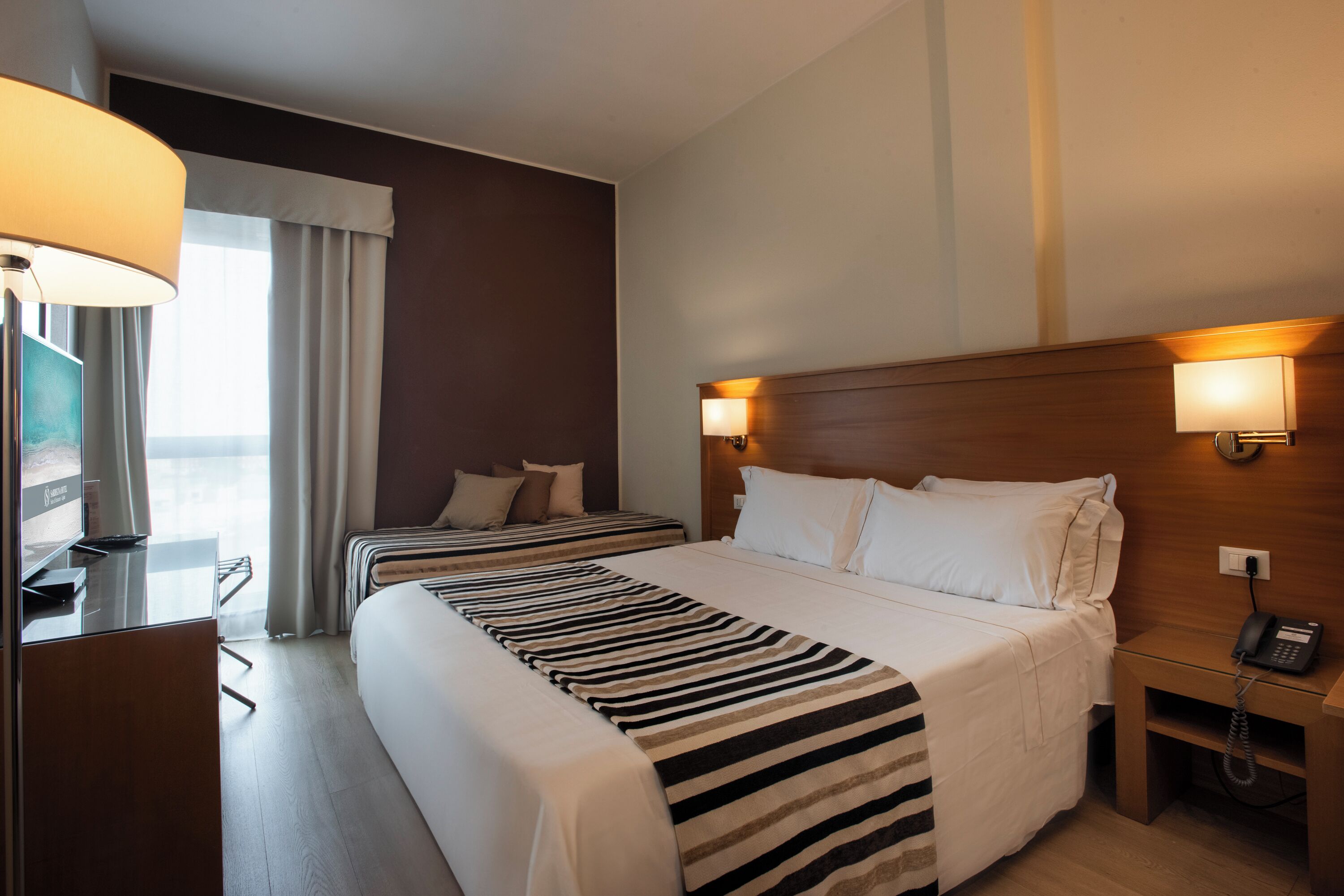 Down duvets, minibar, in-room safe, desk