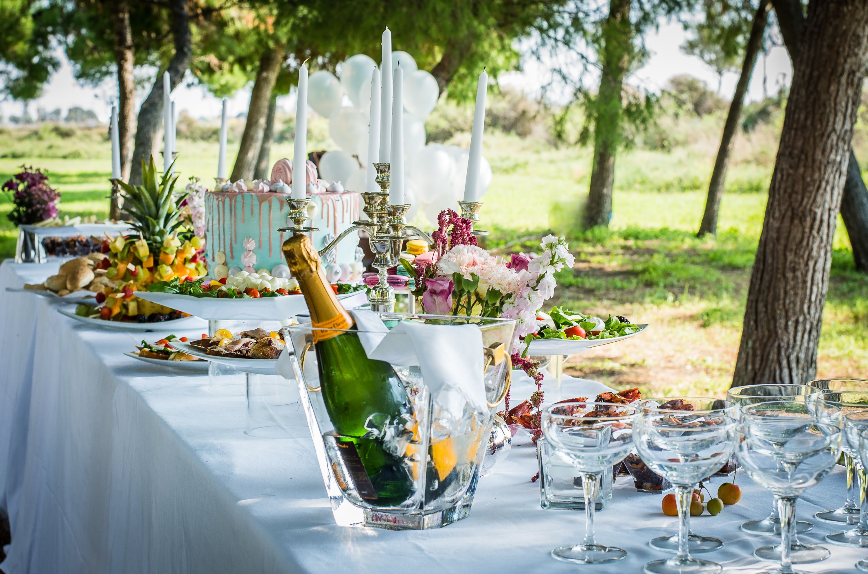 outdoor banquet area