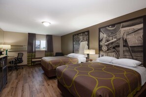 Studio, 2 Queen Beds, Non Smoking | Hypo-allergenic bedding, in-room safe, desk, laptop workspace