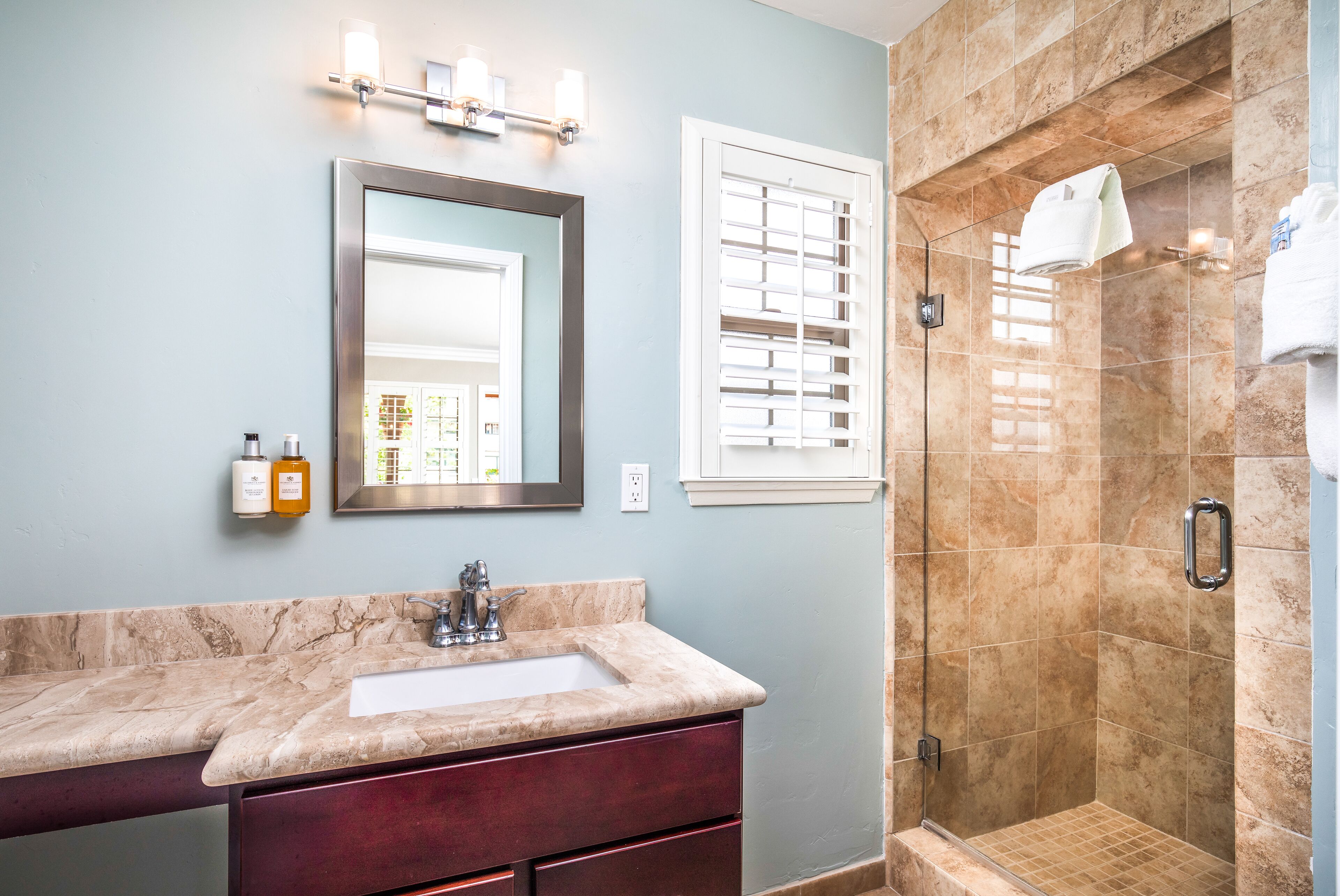 free toiletries, hair dryer, dressing gowns, towels