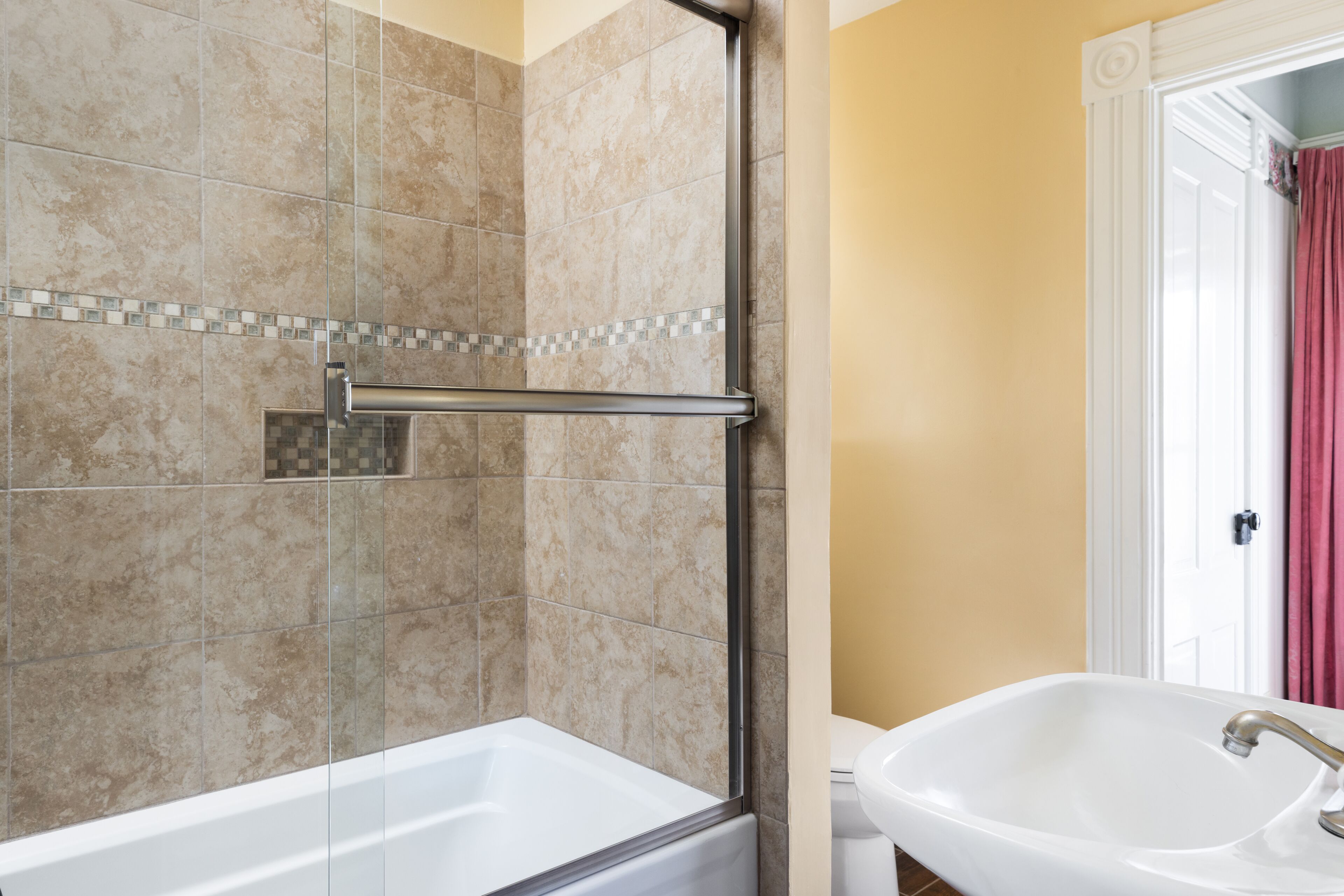 free toiletries, hair dryer, towels