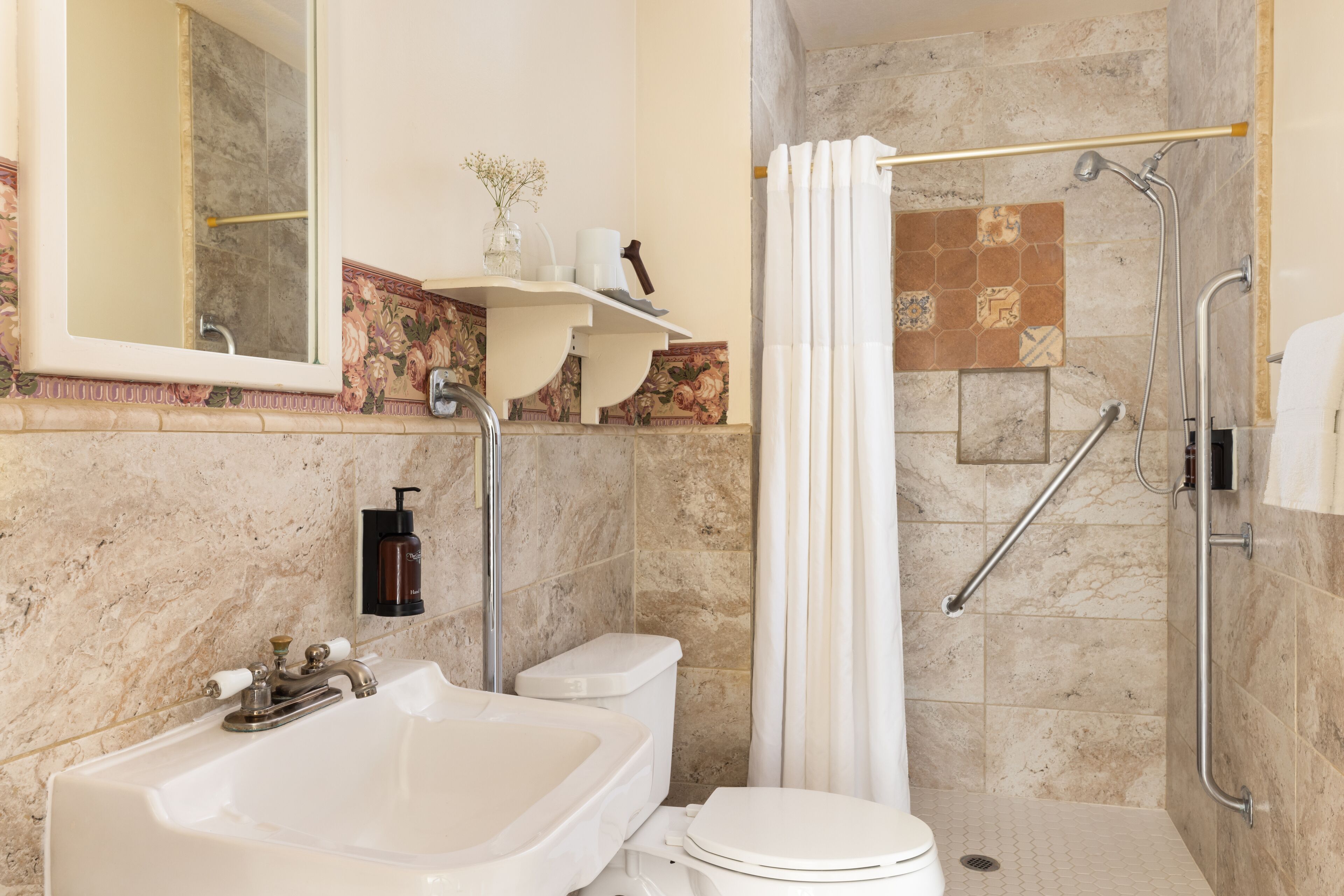 free toiletries, hair dryer, towels