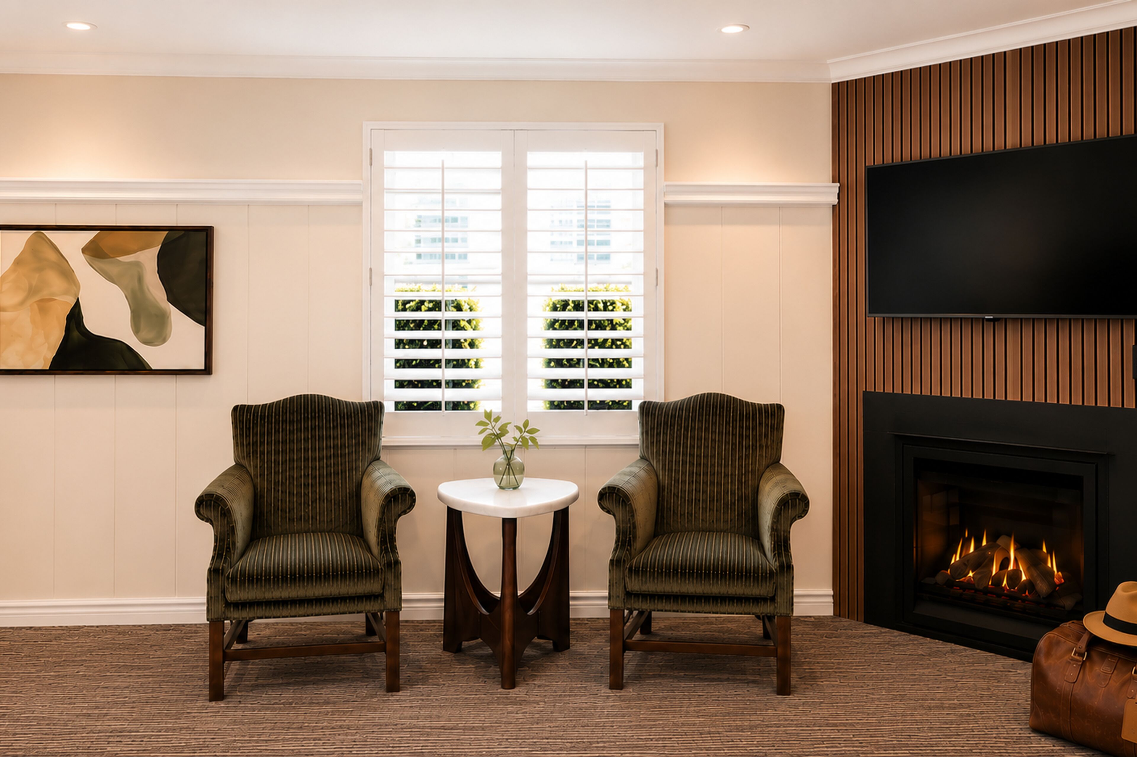 Standard Room, 2 Queen Beds, Non Smoking, Fireplace | Premium bedding, pillow-top beds, desk, laptop workspace