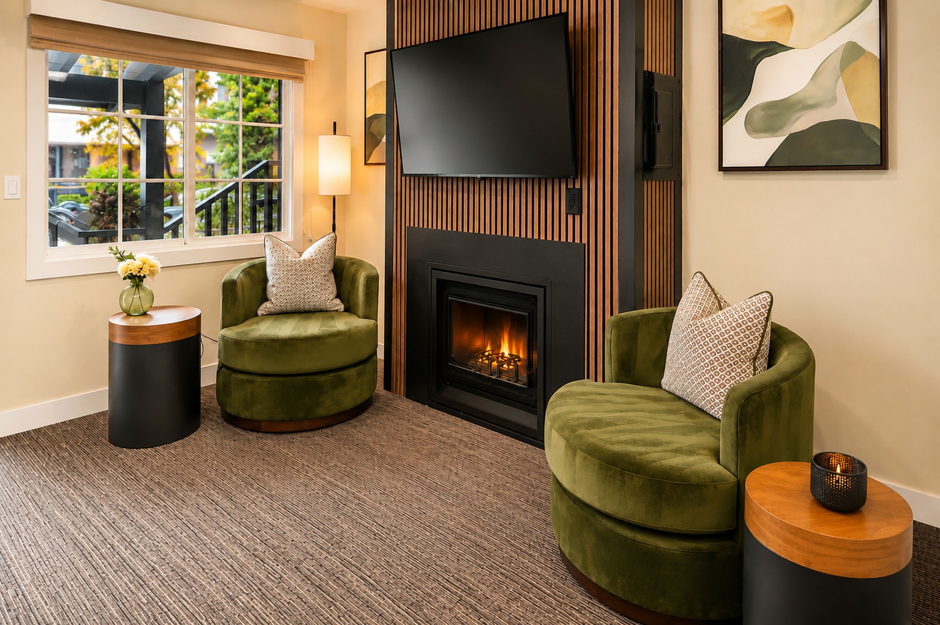 Standard Room, 1 King Bed, Non Smoking, Fireplace | Premium bedding, pillowtop beds, desk, laptop workspace