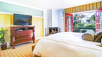 Habitación Premium, 1 cama King size, chimenea | Ropa de cama de alta calidad y escritorio