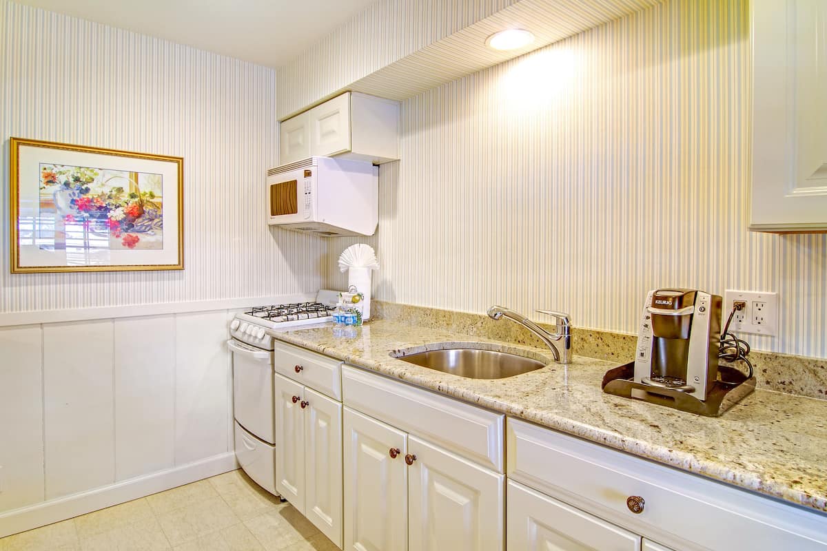 deluxe suite, 2 double beds, kitchen | private kitchen | fridge, coffee/tea maker