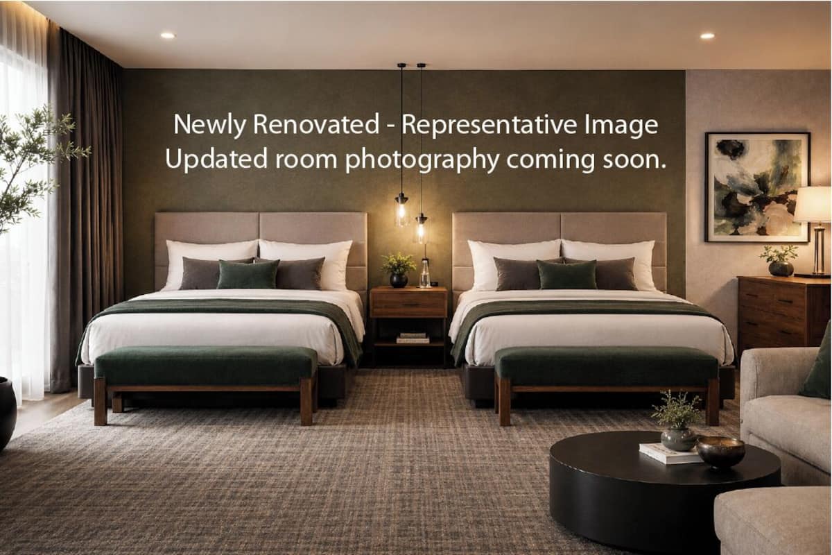 Standard Room, 2 Queen Beds, Non Smoking, Fireplace | Premium bedding, pillowtop beds, desk, laptop workspace