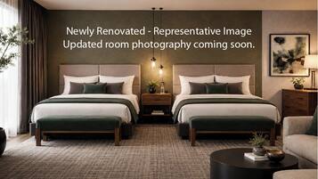 Standard Room, 2 Queen Beds, Non Smoking, Fireplace | Premium bedding, pillowtop beds, desk, laptop workspace