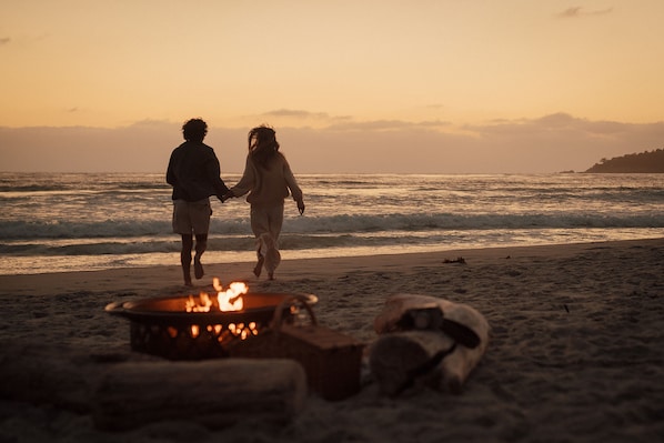 Vlak bij het strand