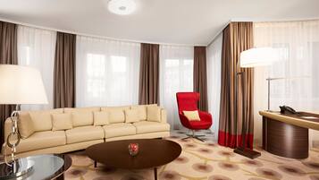 Tower Suite | Premium bedding, free minibar, in-room safe, desk