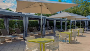 Outdoor pool, open 8:00 AM to 10:00 PM, free pool cabanas, pool loungers