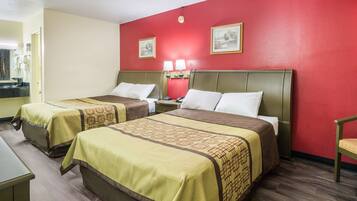 Standard Room, 2 Queen Beds, Non Smoking | Iron/ironing board, free WiFi, bed sheets