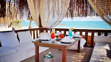 Private beach, free beach cabanas, beach umbrellas, beach towels