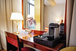 Free toiletries, hair dryer, bidet, towels