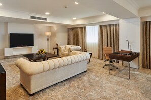 Presidential Suite, 1 King Bed, Non Smoking | Living area | LCD TV