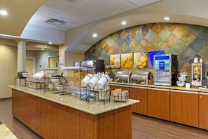 Free daily buffet breakfast